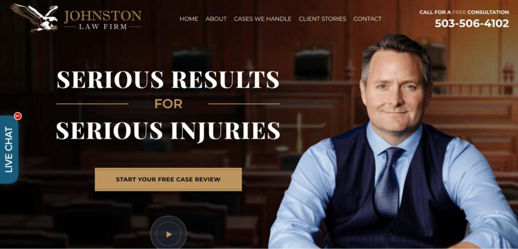 Johnston Law Firm's Homepage