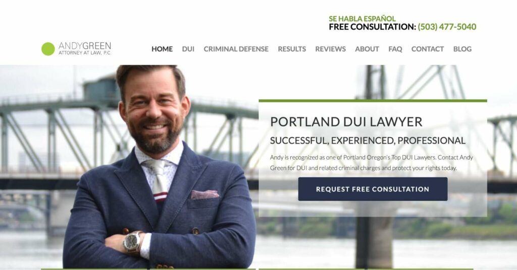 Andy Green Attorney at Law Homepage