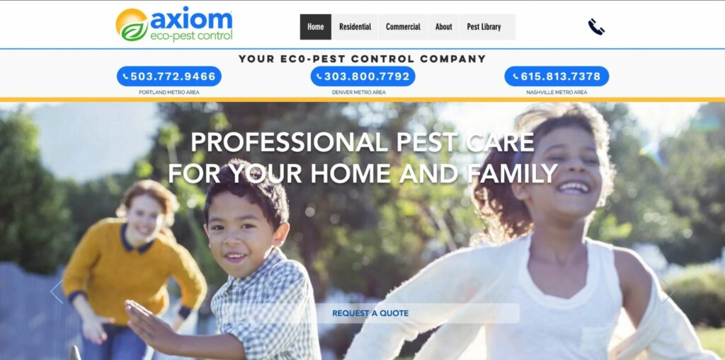 Axiom Eco-Pest Control Homepage