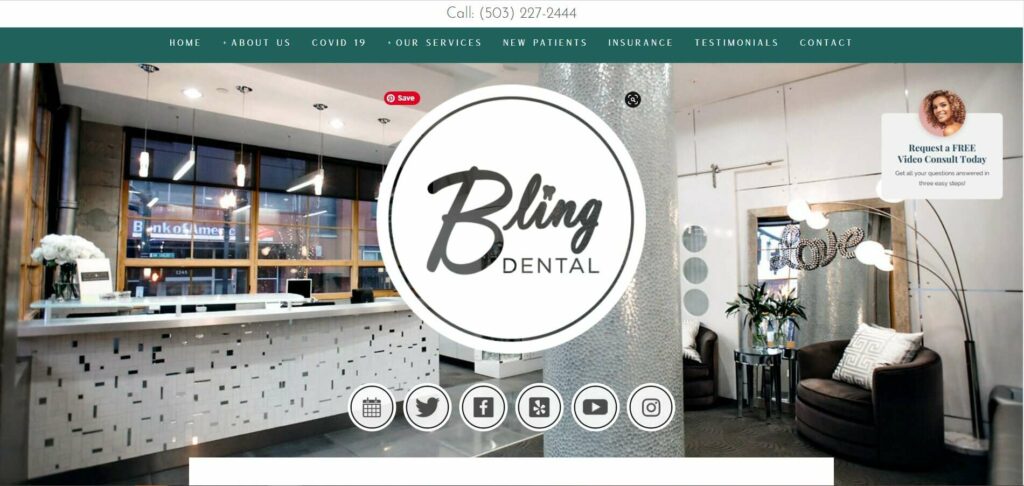 Bling Dental Homepage