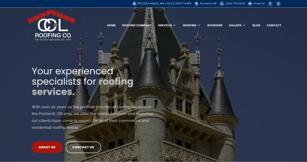 C C & L Roofing Co Homepage