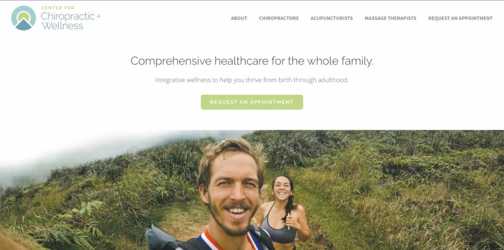 Center for Chiropractic + Wellness Homepage