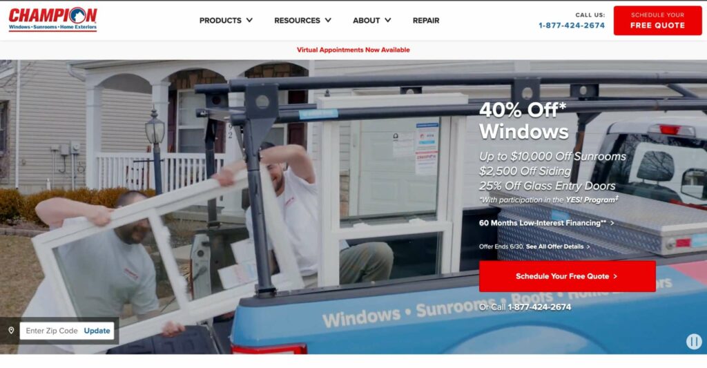 Champion Replacement Windows of Portland Homepage