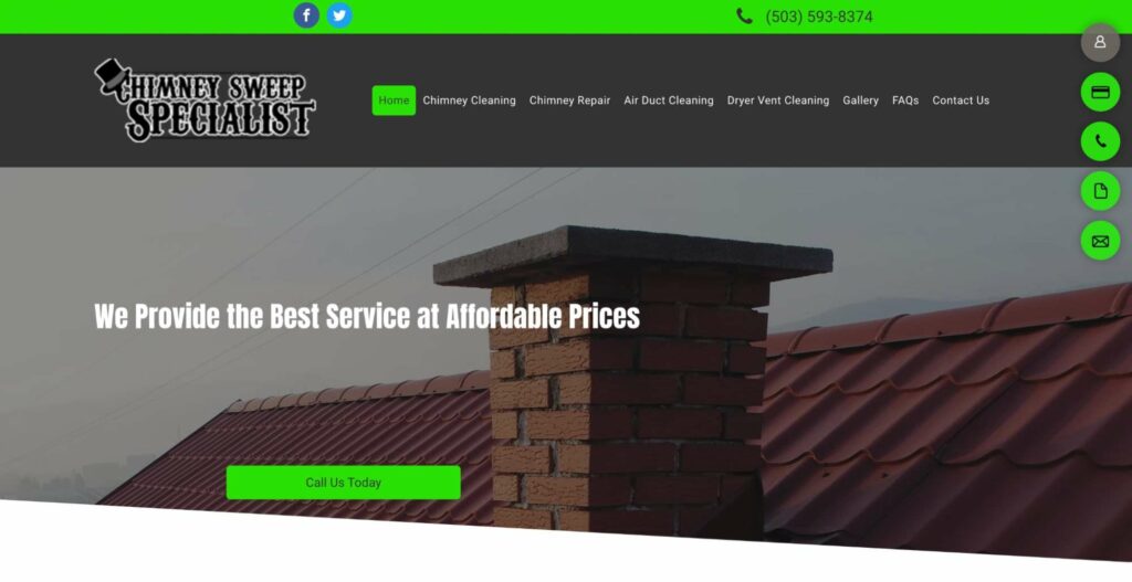 Chimney Sweep Specialist Homepage