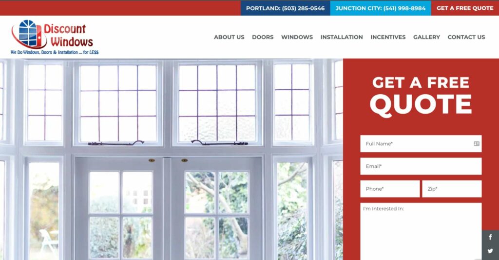 Discount Windows and Doors Homepage