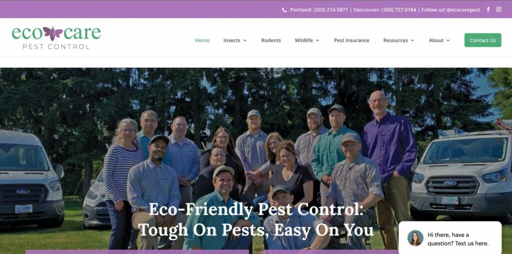 Eco Care Pest Solutions Homepage