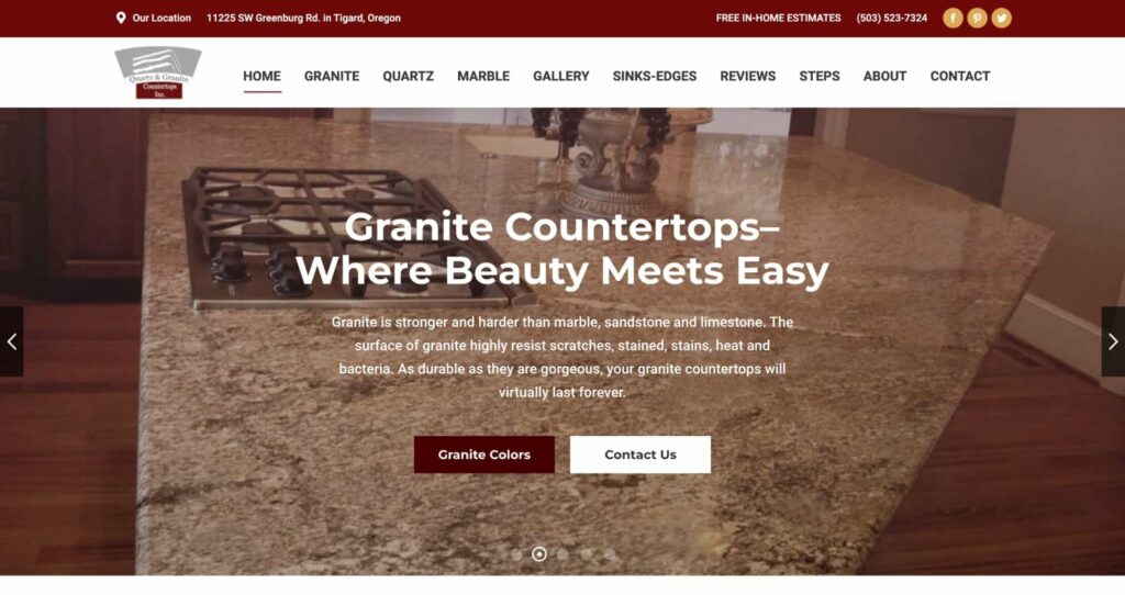 Elegant Quartz, Granite and Marble Homepage