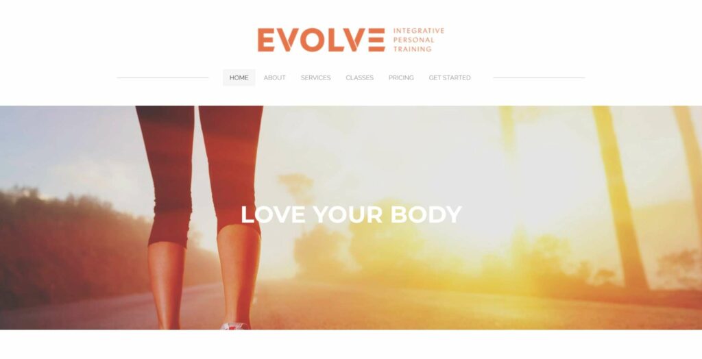 Evolve Integrative Personal Training Homepage