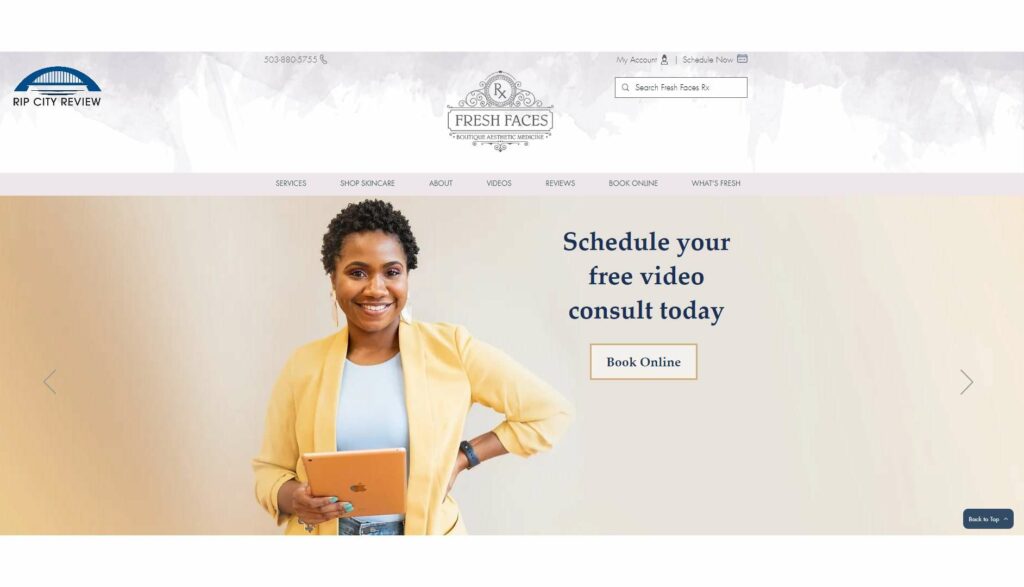 Fresh Faces Rx Homepage