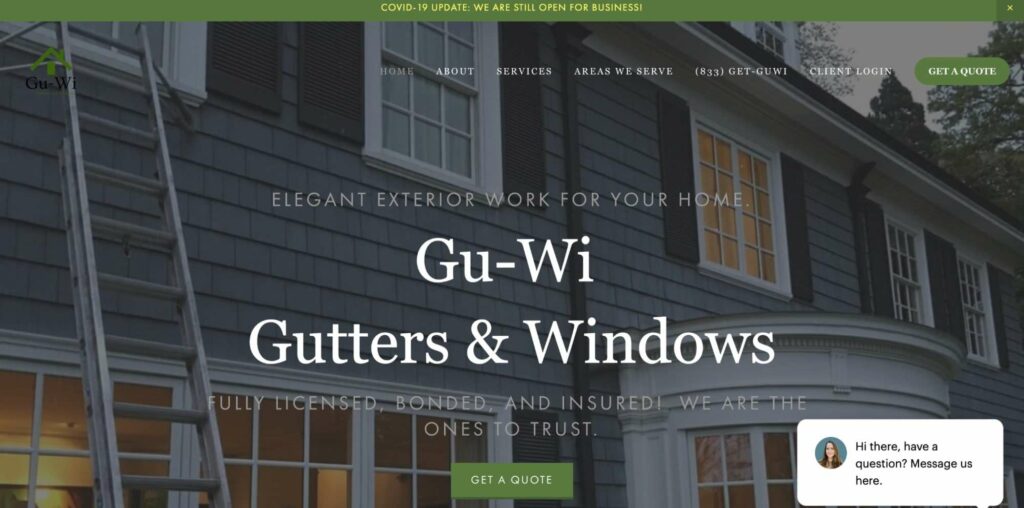 Gu-Wi Gutters & Windows Homepage