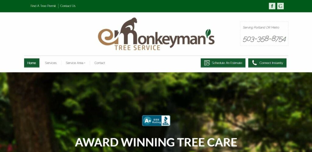 Monkeyman’s Tree Service Homepage