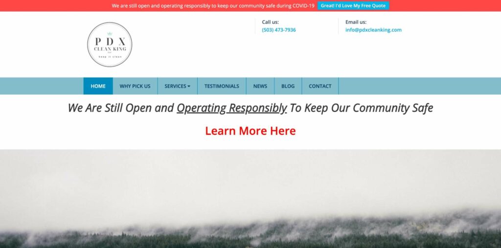 PDX Clean King LLC Homepage