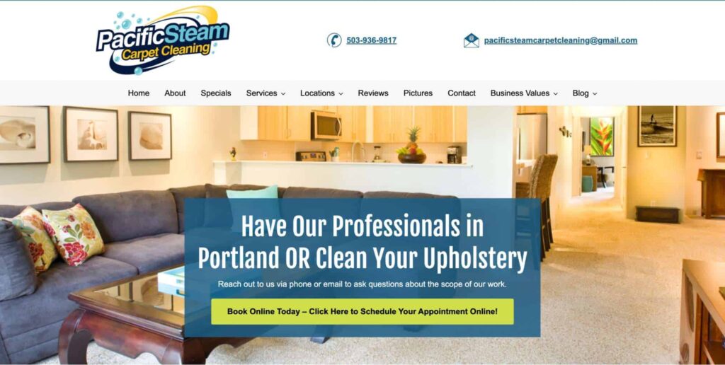 Pacific Steam Carpet Cleaning Homepage