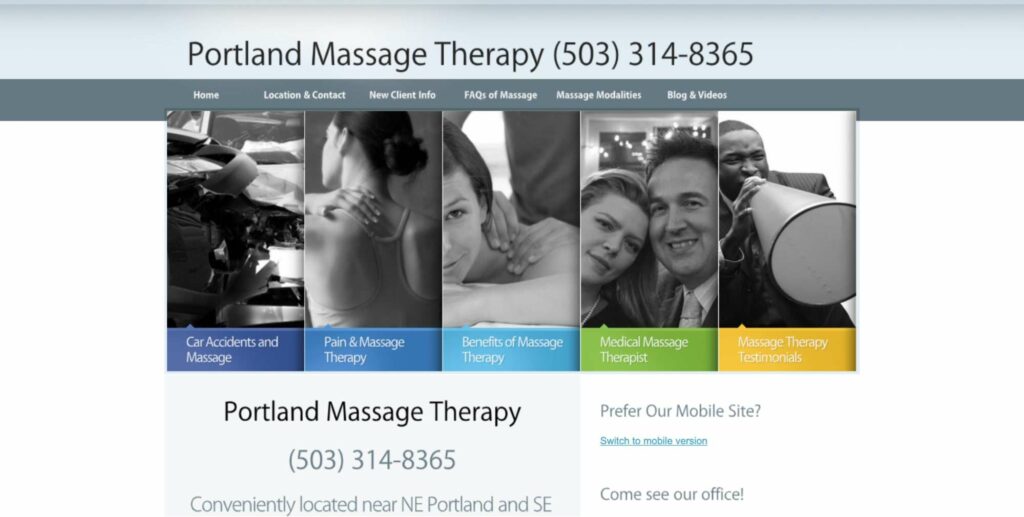Portland Massage Therapy Homepage