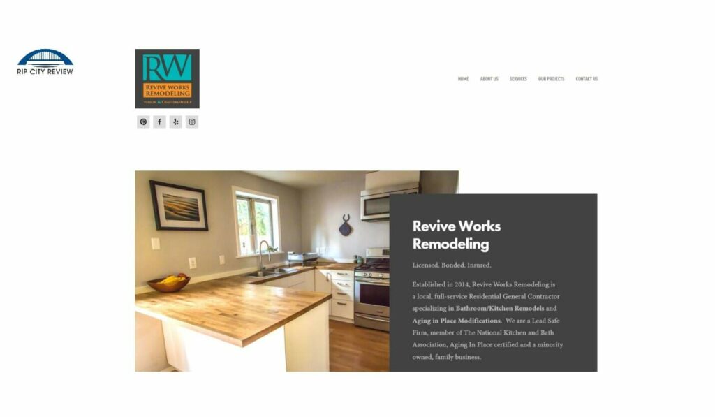 Revive Works Remodeling Homepage