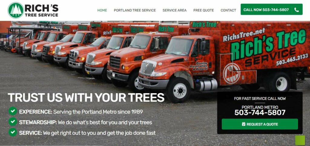 Rich’s Tree Service Homepage