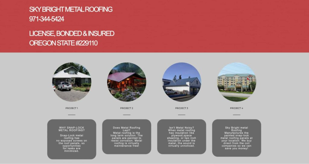 Sky Bright Metal Roofing Homepage