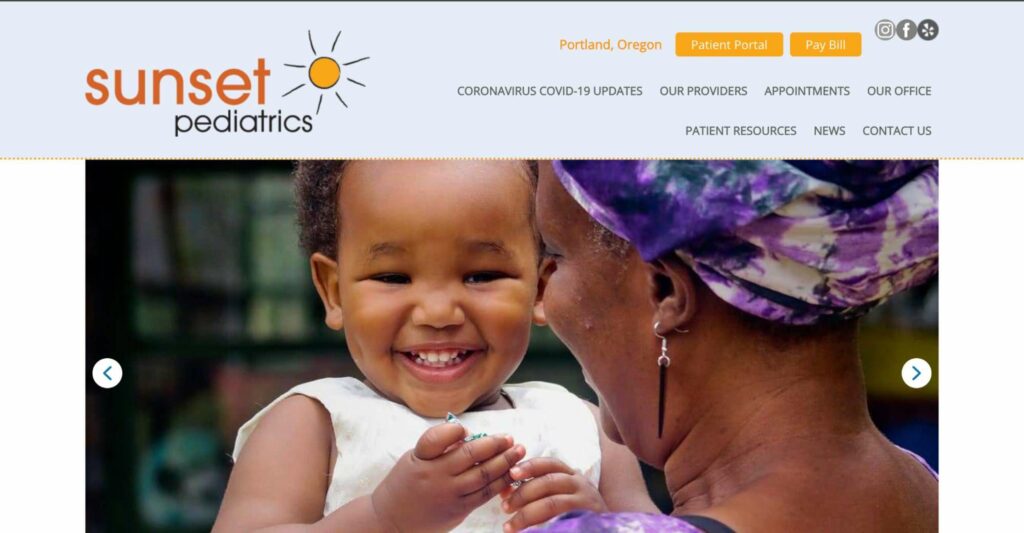 Sunset Pediatrics Homepage