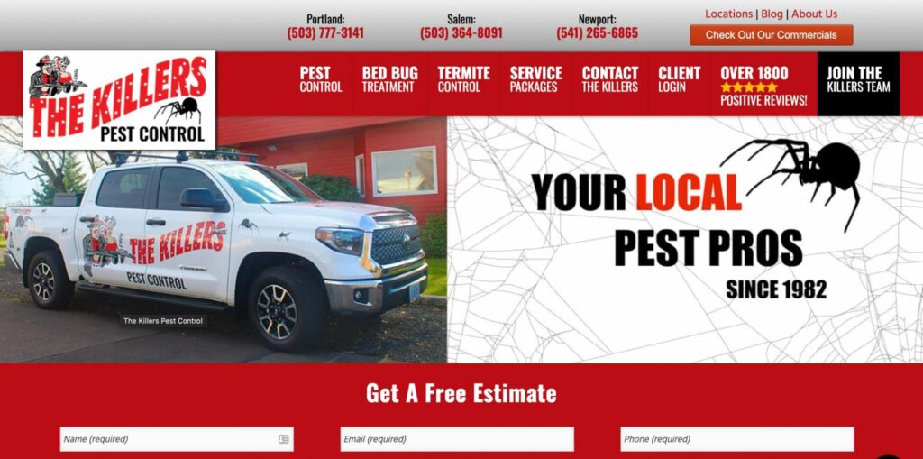 The Killers Pest Control Homepage