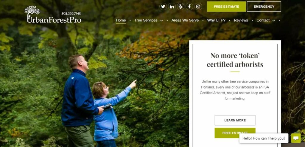 Urban Forest Pro Homepage