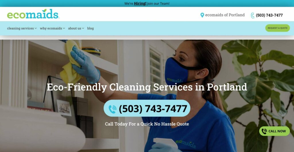 ecomaids of Portland Homepage