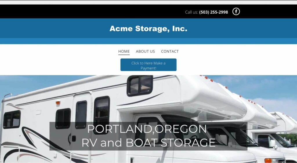 Acme Storage Homepage