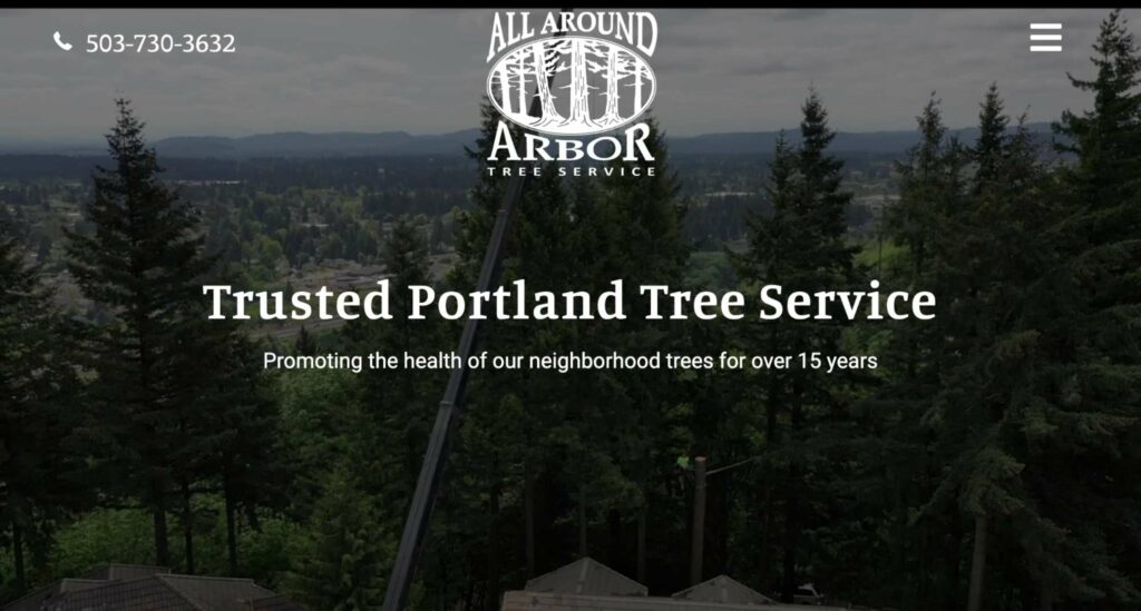 All Around Arbor Tree Service Homepage