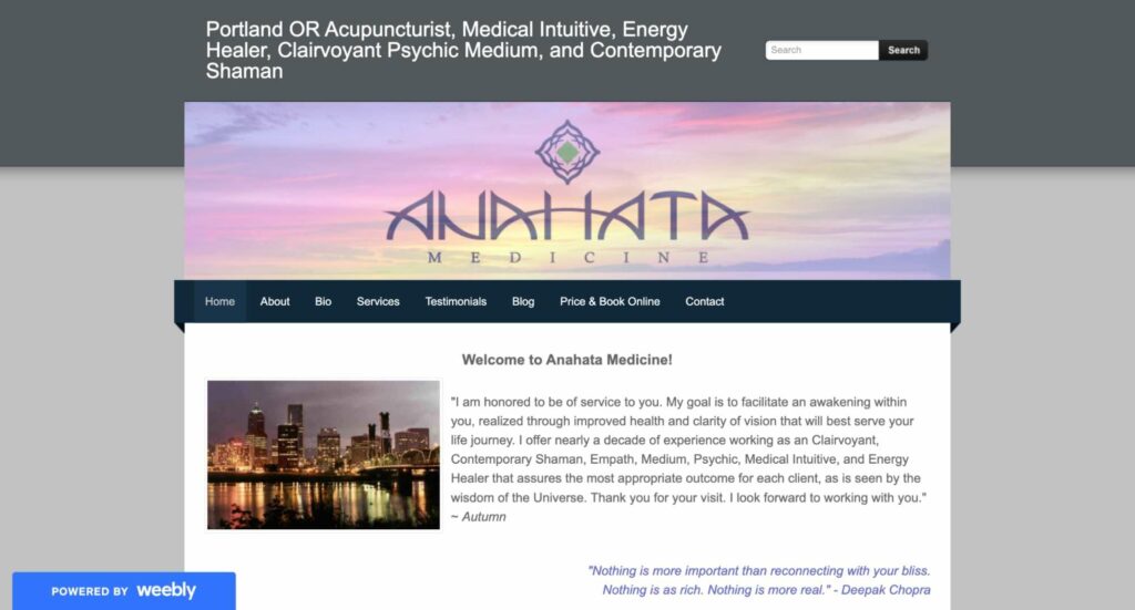 Anahata Medicine Homepage
