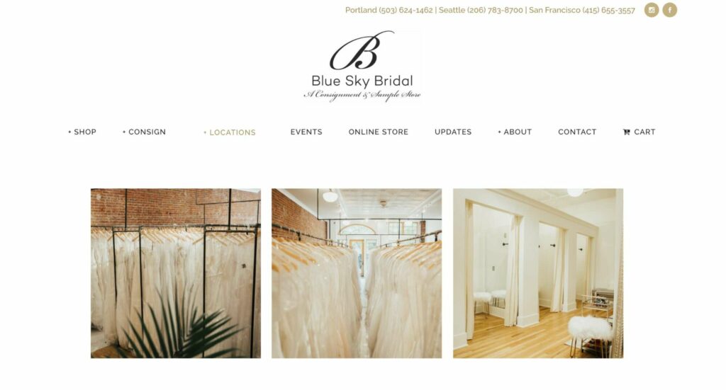 Blue Sky Bridal Homepage