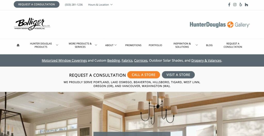 Bolliger Window Fashions & Interiors Homepage