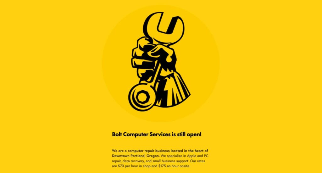 Bolt Computer Services Homepage