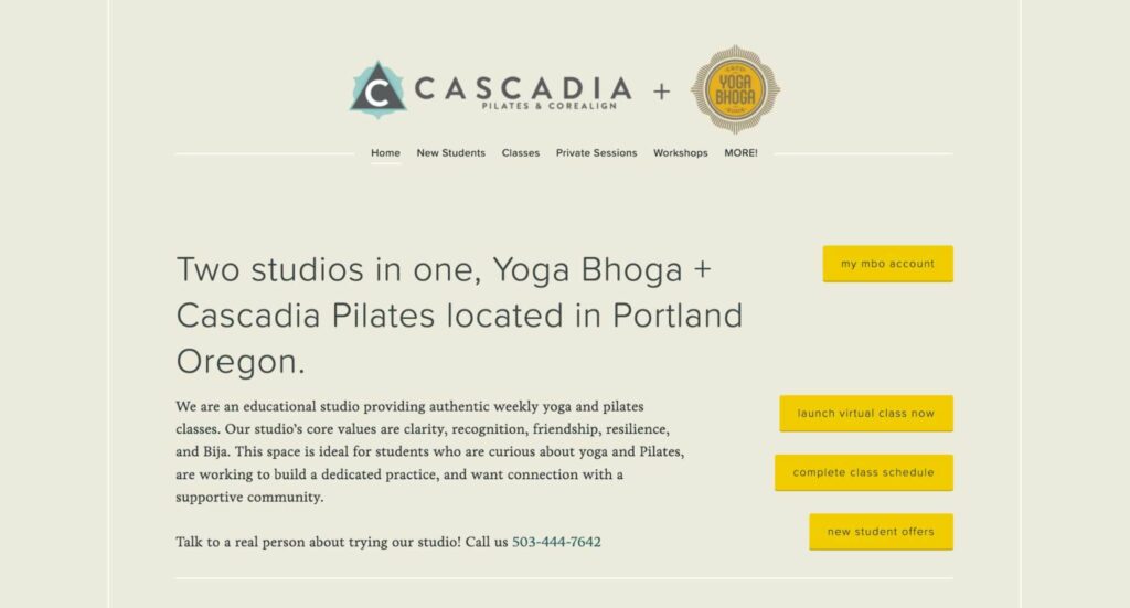 Cascadia Pilates & CoreAlign Homepage