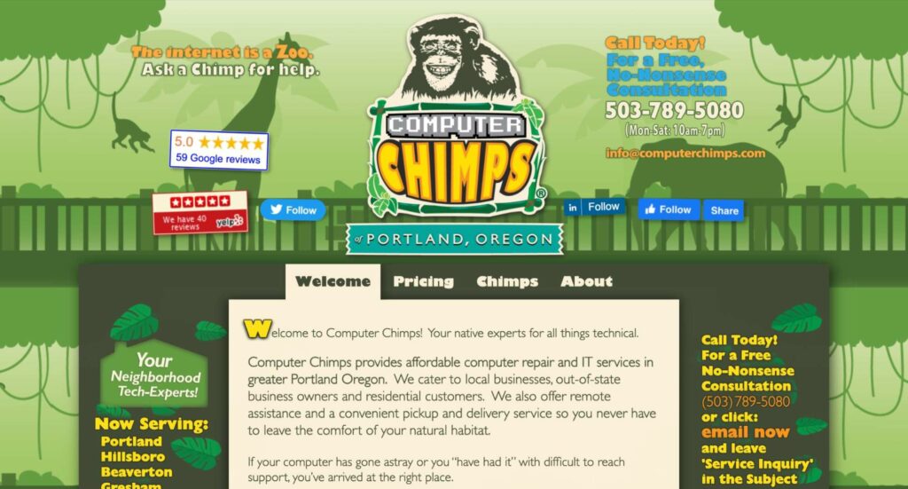 Computer Chimps Homepage
