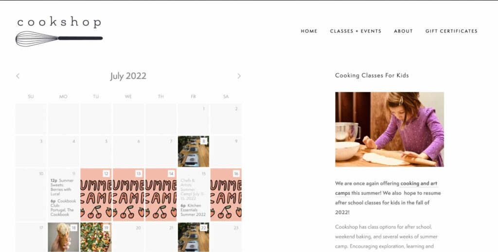 Cookshop Homepage
