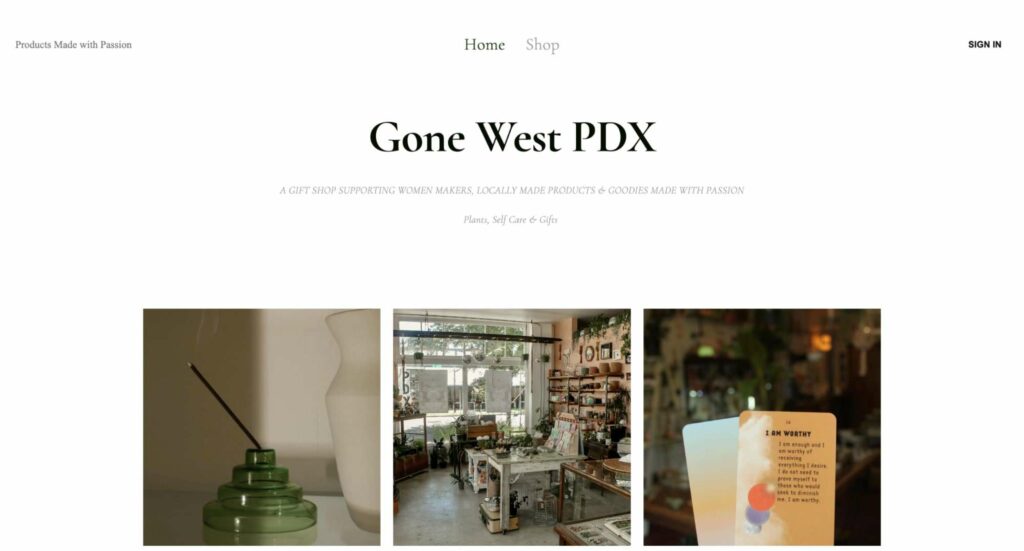 Gone West PDX Homepage