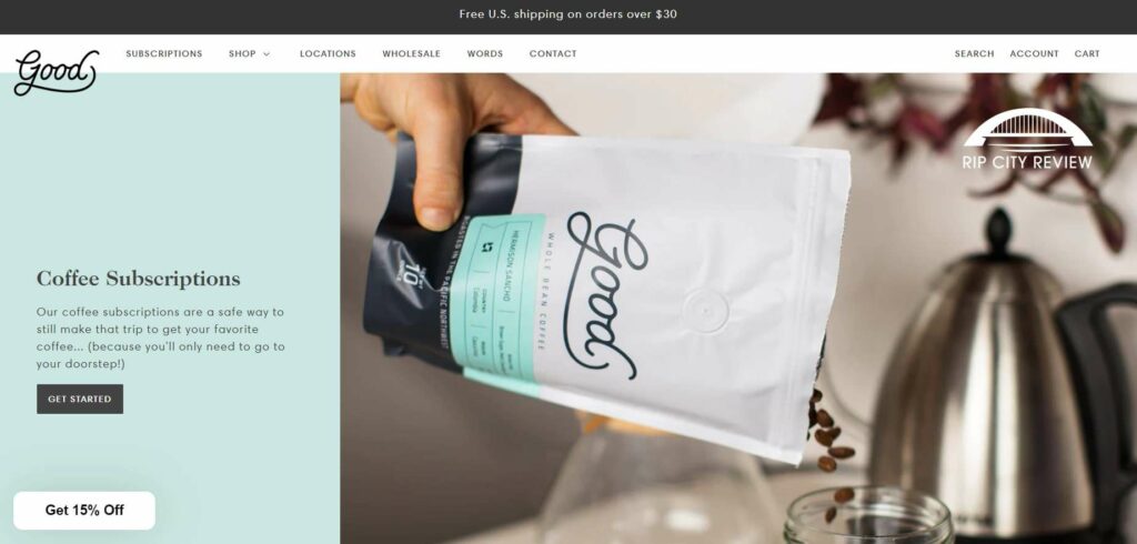 Good Coffee Homepage