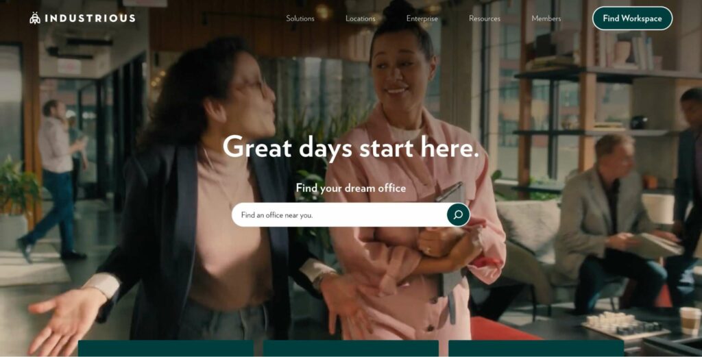 Industrious Pioneer Square Homepage