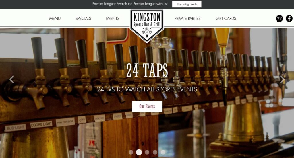 Kingston Sports Bar & Grill Homepage