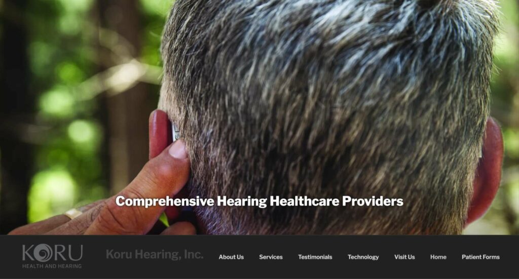 Koru Hearing Homepage