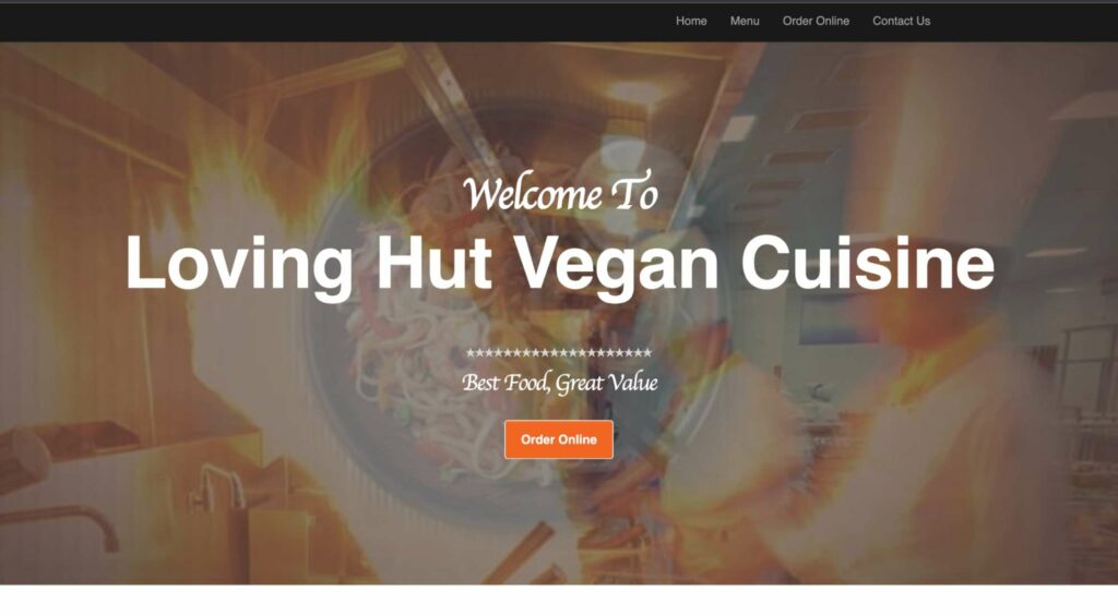 Loving Hut Vegan Cuisine Homepage