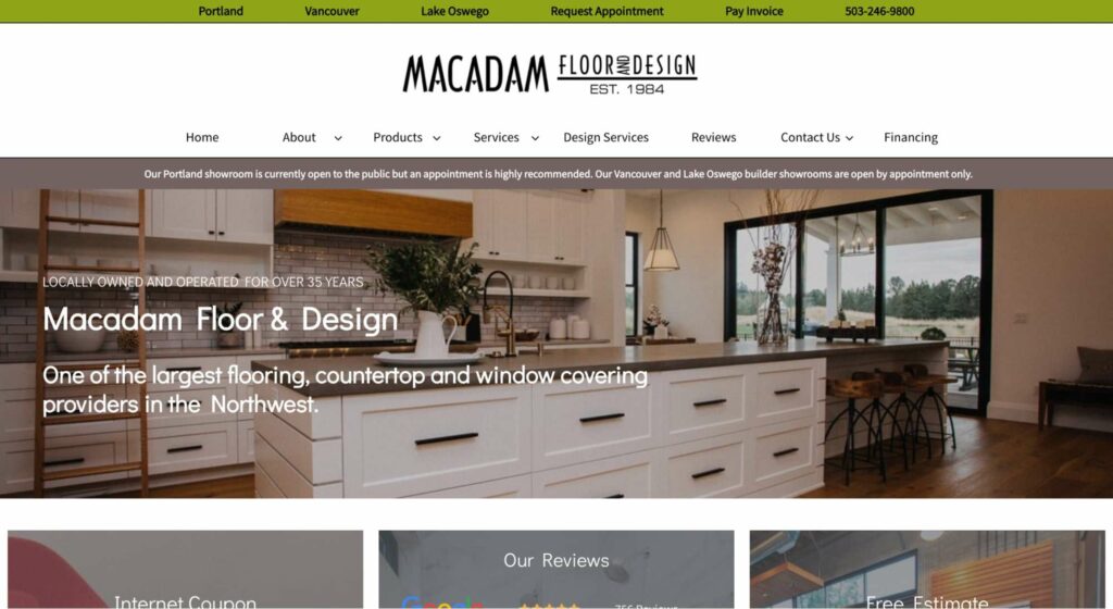 Macadam Floor and Design - Portland, OR Homepage