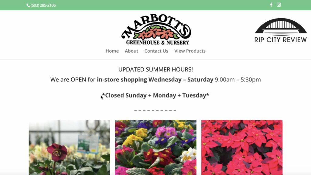 Marbott’s Greenhouse & Nursery Homepage