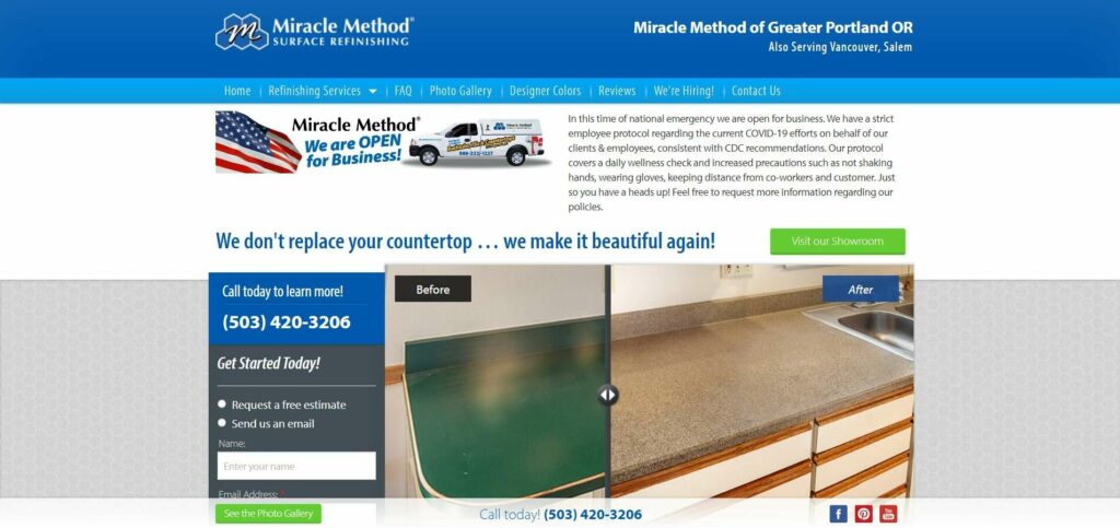 Miracle Method Surface Refinishing Homepage