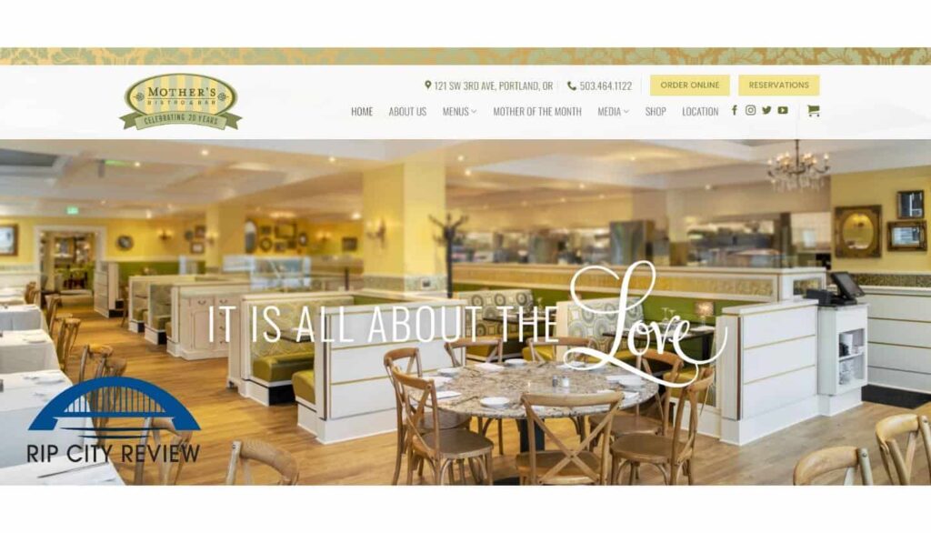 Mother’s Bistro & Bar Homepage