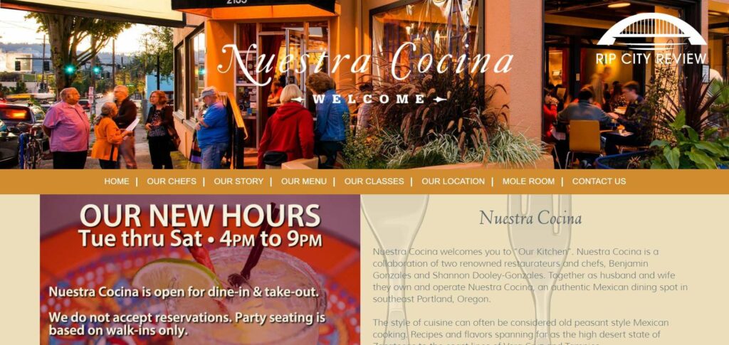 Nuestra Cocina Homepage