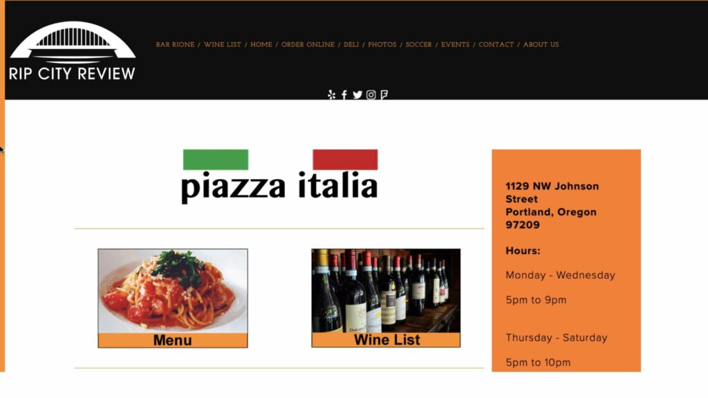 Piazza Italia Homepage