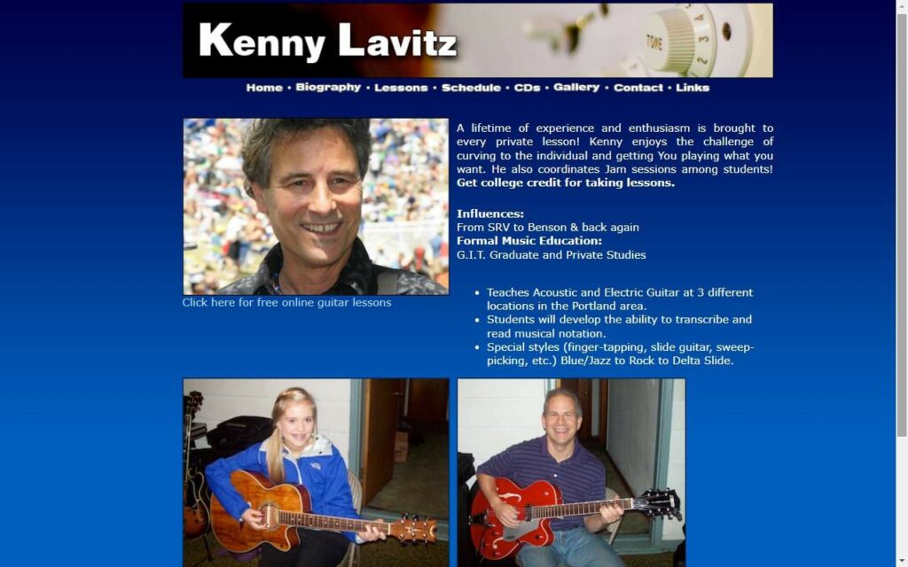 Portland Guitar Lessons with Kenny Lavitz Homepage