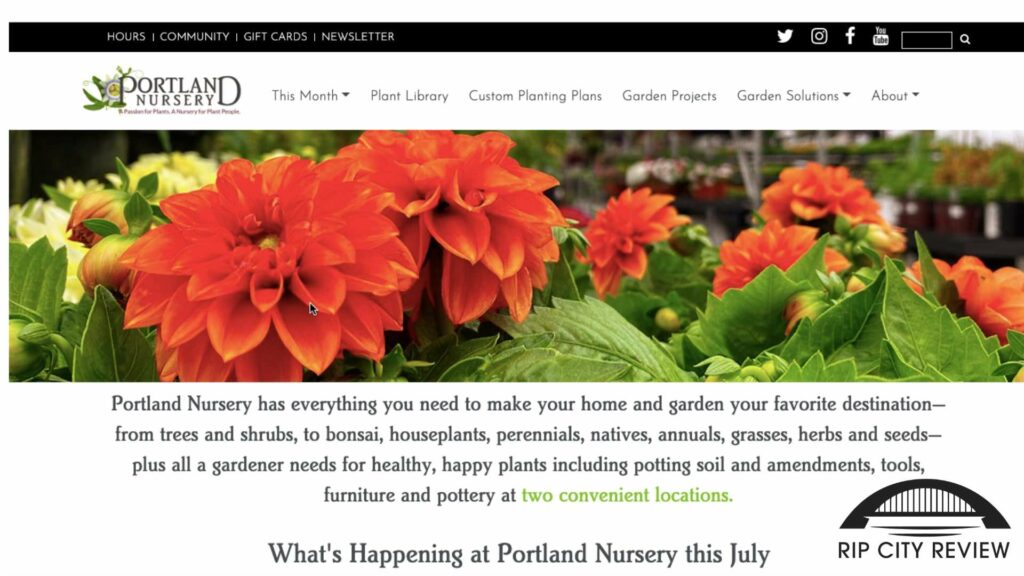 Portland Nursery Homepage