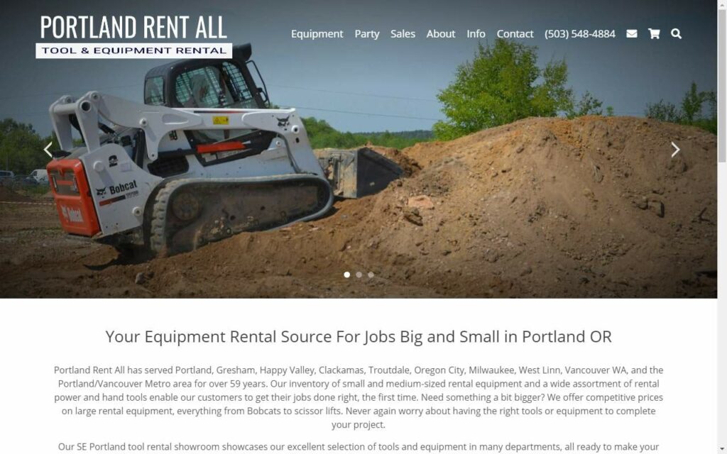 Portland Rent All Homepage