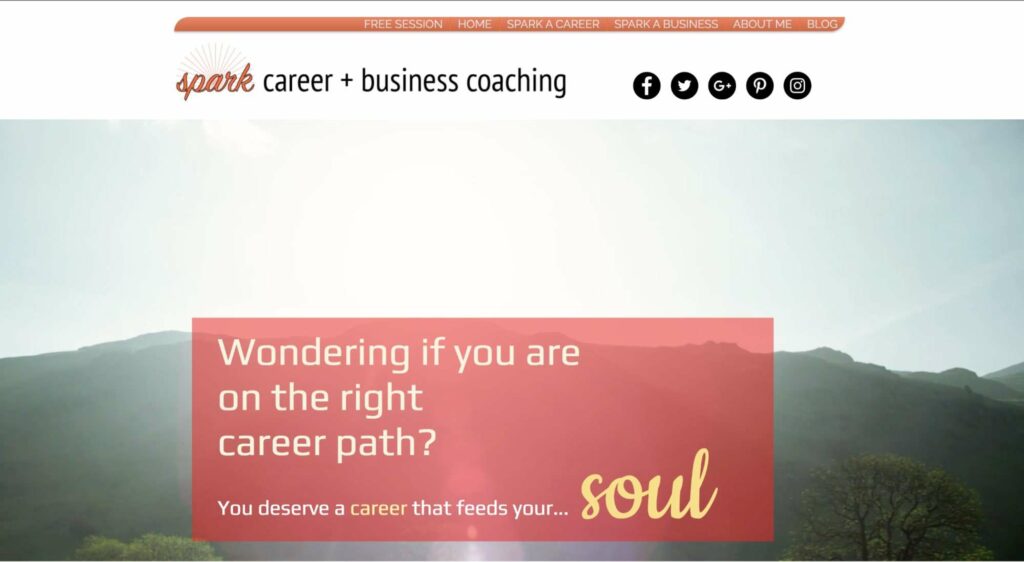 Spark a Career Counseling + Coaching Homepage